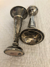 Load image into Gallery viewer, Pair Silver Bud Vases