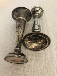 Pair Silver Bud Vases