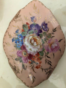 Limoge hand painted porcelain trinket box -  top view